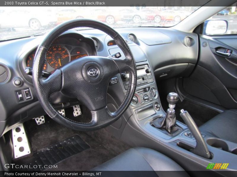 Spectra Blue Mica / Black/Black 2003 Toyota Celica GT-S