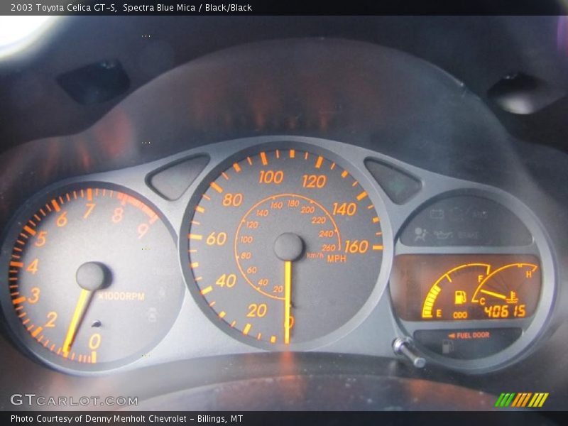 Spectra Blue Mica / Black/Black 2003 Toyota Celica GT-S