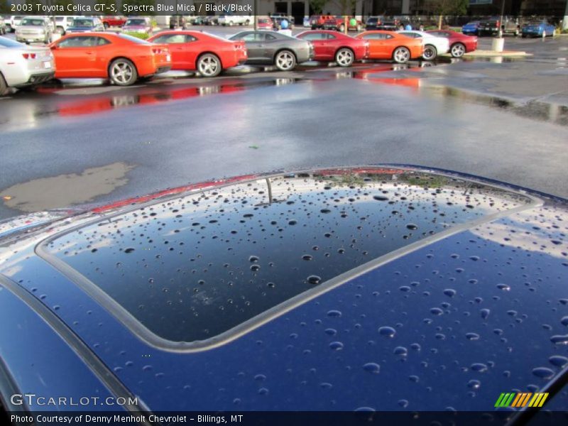 Spectra Blue Mica / Black/Black 2003 Toyota Celica GT-S