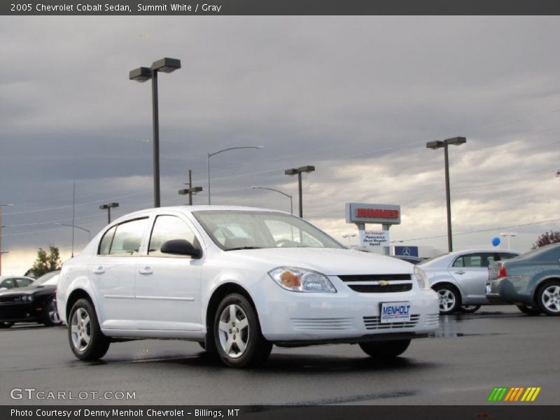Summit White / Gray 2005 Chevrolet Cobalt Sedan