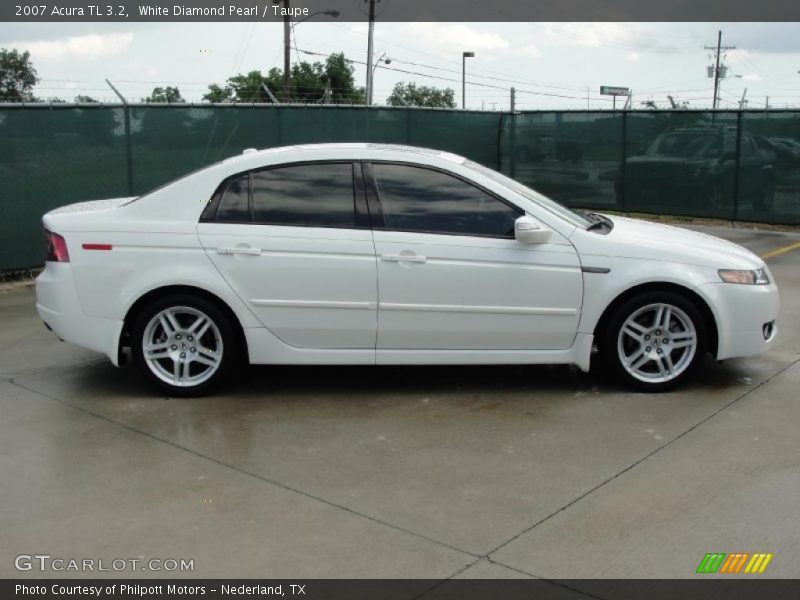 White Diamond Pearl / Taupe 2007 Acura TL 3.2