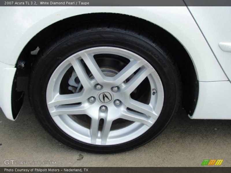White Diamond Pearl / Taupe 2007 Acura TL 3.2