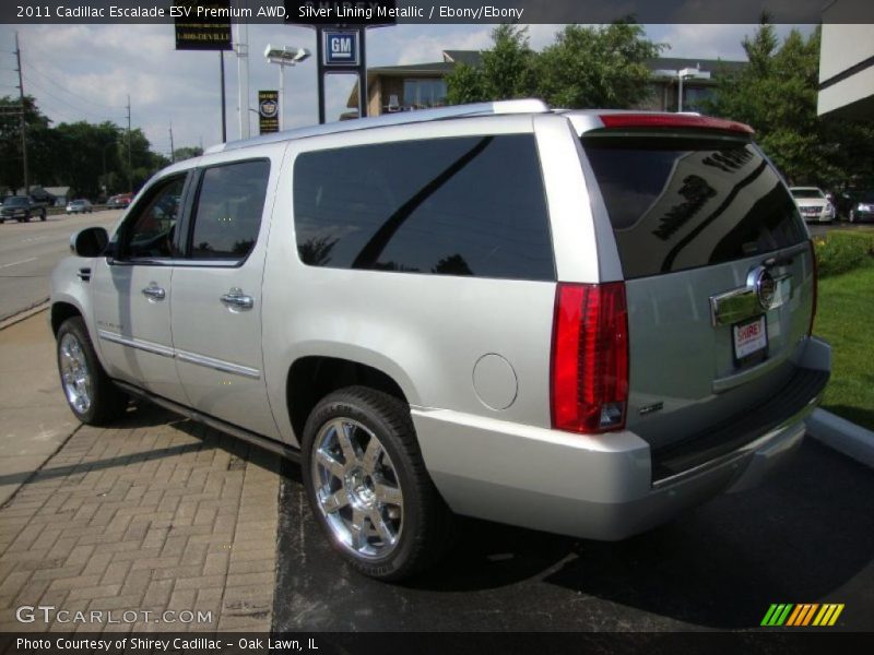 Silver Lining Metallic / Ebony/Ebony 2011 Cadillac Escalade ESV Premium AWD