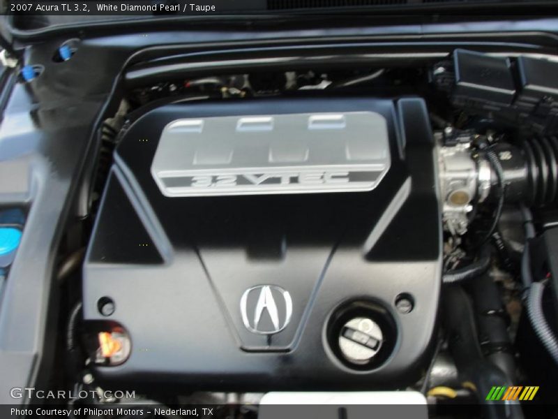 White Diamond Pearl / Taupe 2007 Acura TL 3.2