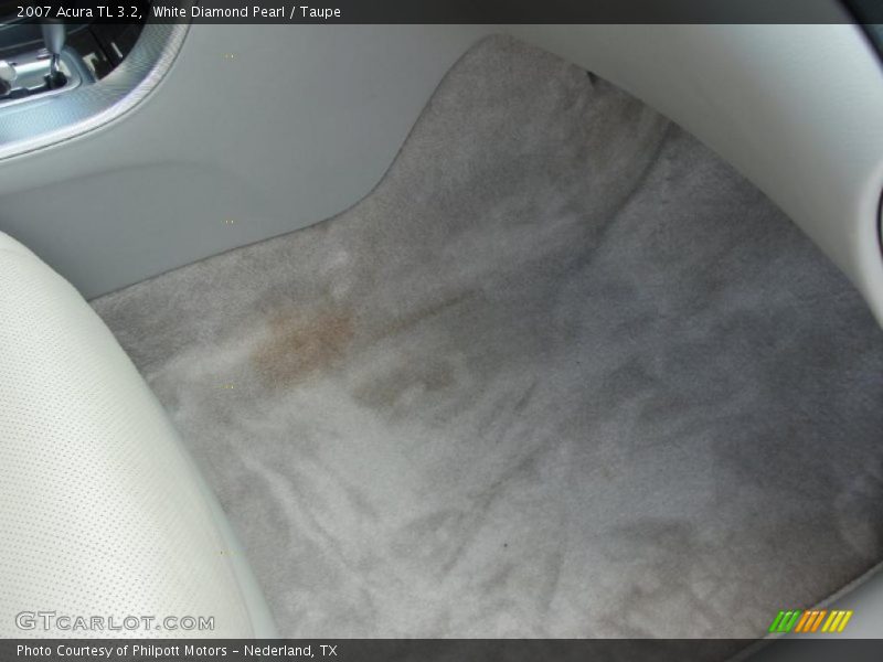 White Diamond Pearl / Taupe 2007 Acura TL 3.2