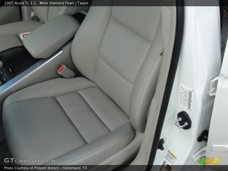 White Diamond Pearl / Taupe 2007 Acura TL 3.2
