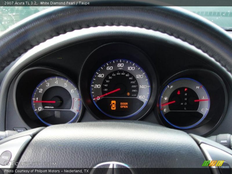 White Diamond Pearl / Taupe 2007 Acura TL 3.2