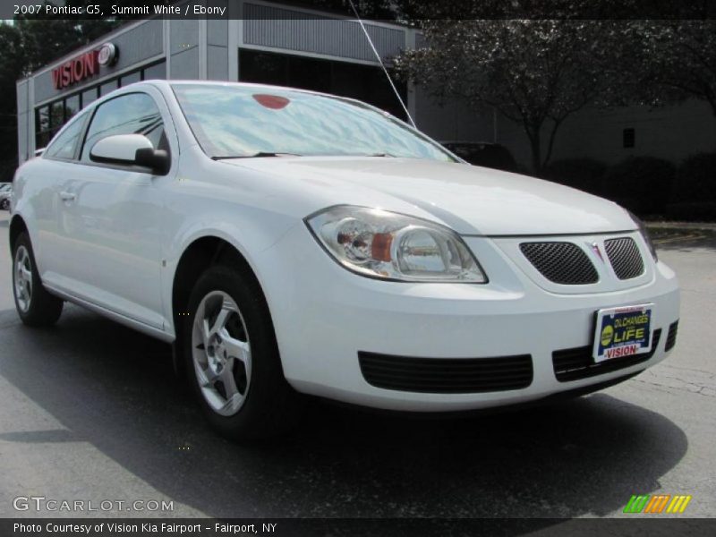 Summit White / Ebony 2007 Pontiac G5