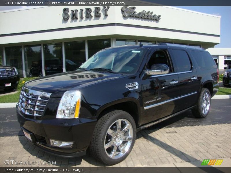 Black Raven / Ebony/Ebony 2011 Cadillac Escalade ESV Premium AWD