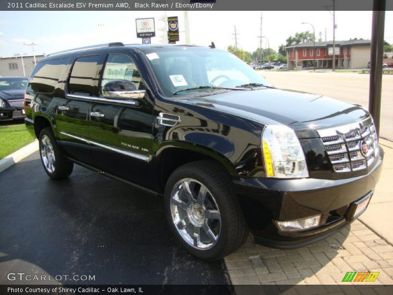 Black Raven / Ebony/Ebony 2011 Cadillac Escalade ESV Premium AWD