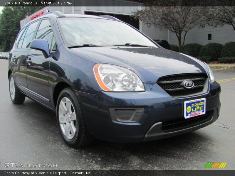 Velvet Blue / Gray 2007 Kia Rondo LX
