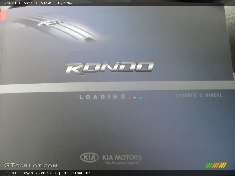 Velvet Blue / Gray 2007 Kia Rondo LX