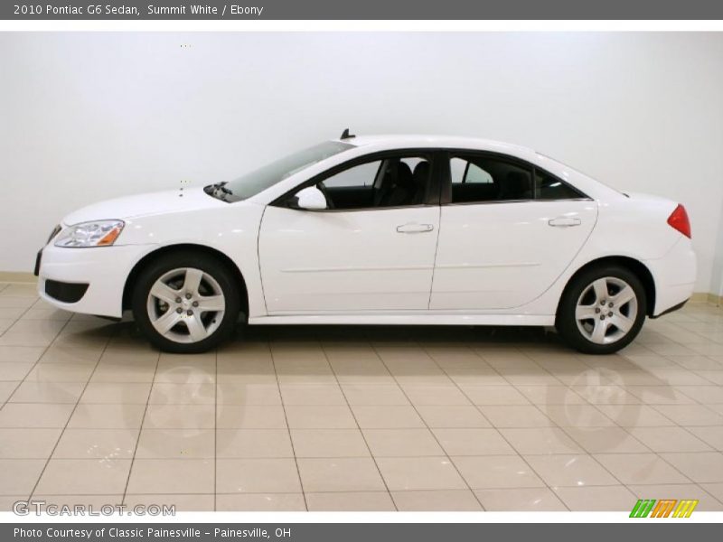 Summit White / Ebony 2010 Pontiac G6 Sedan