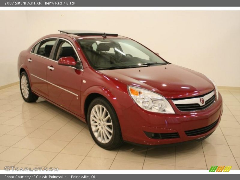 Berry Red / Black 2007 Saturn Aura XR