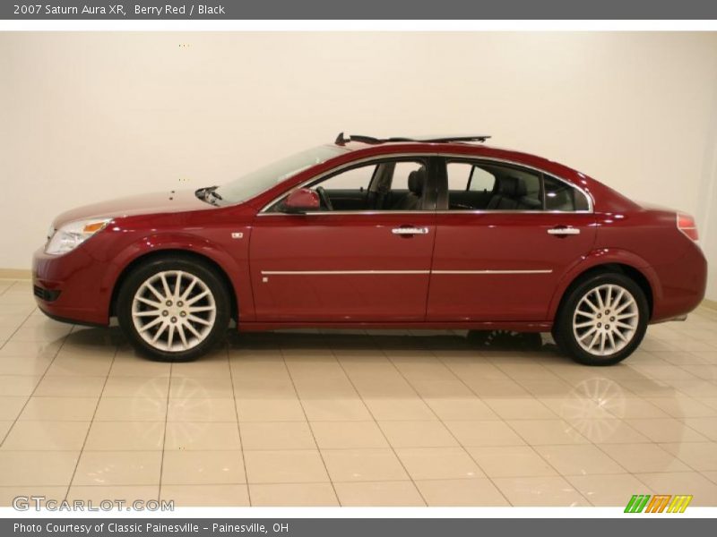 Berry Red / Black 2007 Saturn Aura XR
