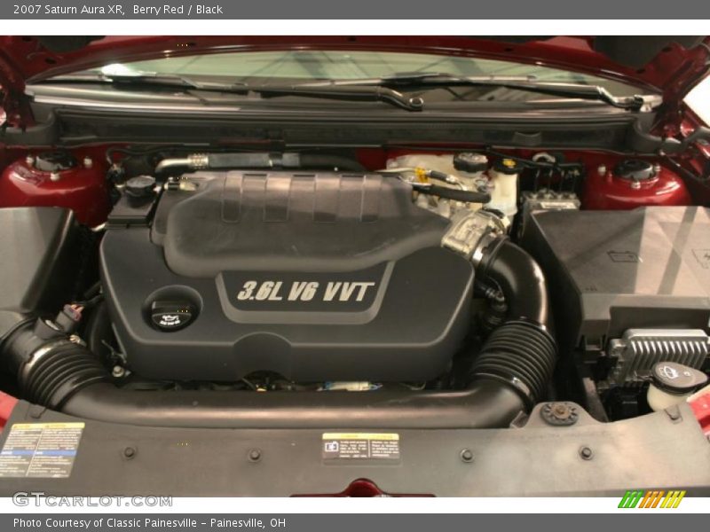 Berry Red / Black 2007 Saturn Aura XR