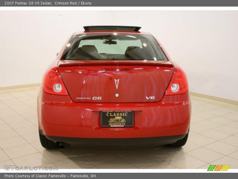 Crimson Red / Ebony 2007 Pontiac G6 V6 Sedan