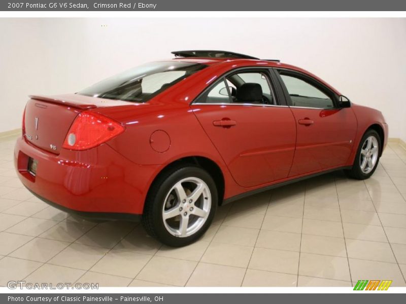 Crimson Red / Ebony 2007 Pontiac G6 V6 Sedan