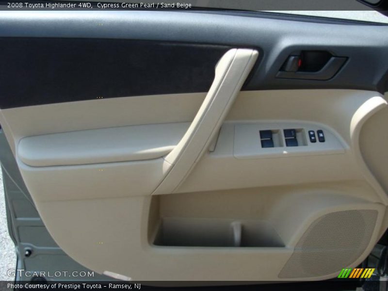 Cypress Green Pearl / Sand Beige 2008 Toyota Highlander 4WD