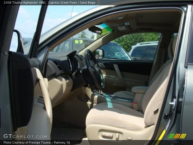 Cypress Green Pearl / Sand Beige 2008 Toyota Highlander 4WD