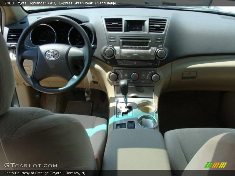 Cypress Green Pearl / Sand Beige 2008 Toyota Highlander 4WD