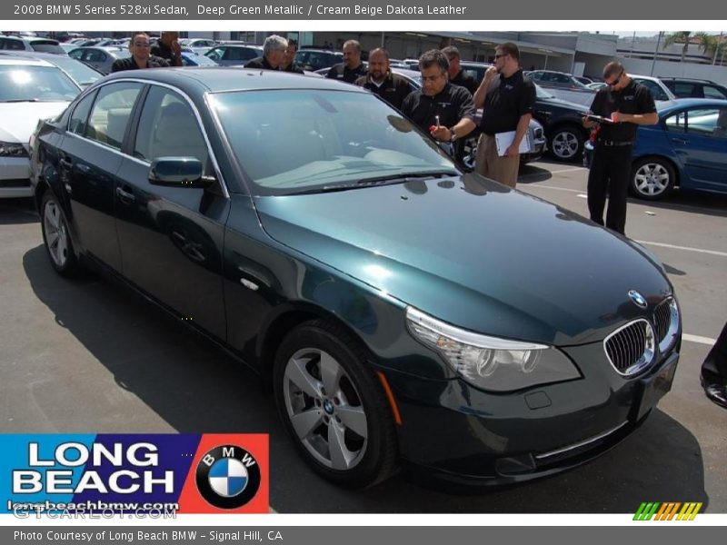 Deep Green Metallic / Cream Beige Dakota Leather 2008 BMW 5 Series 528xi Sedan