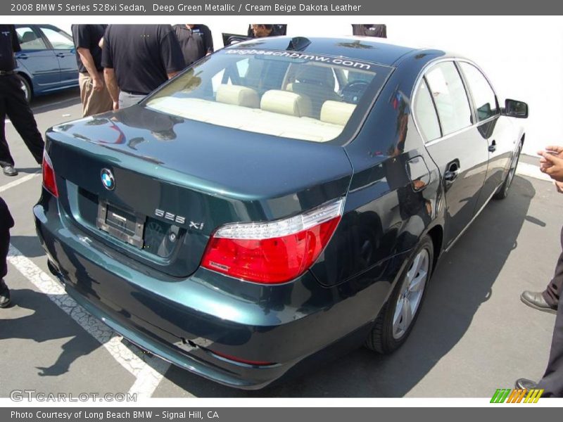 Deep Green Metallic / Cream Beige Dakota Leather 2008 BMW 5 Series 528xi Sedan