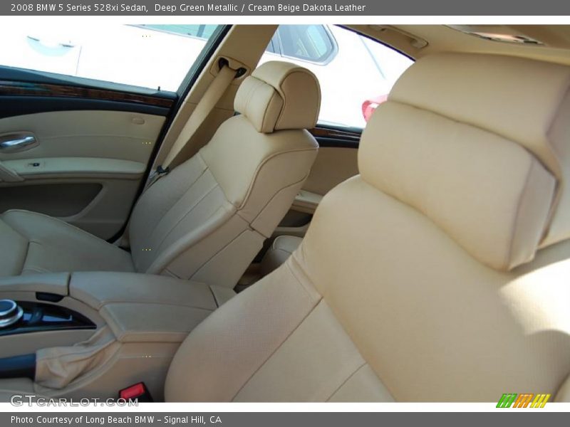 Deep Green Metallic / Cream Beige Dakota Leather 2008 BMW 5 Series 528xi Sedan