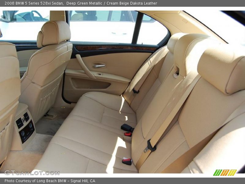 Deep Green Metallic / Cream Beige Dakota Leather 2008 BMW 5 Series 528xi Sedan