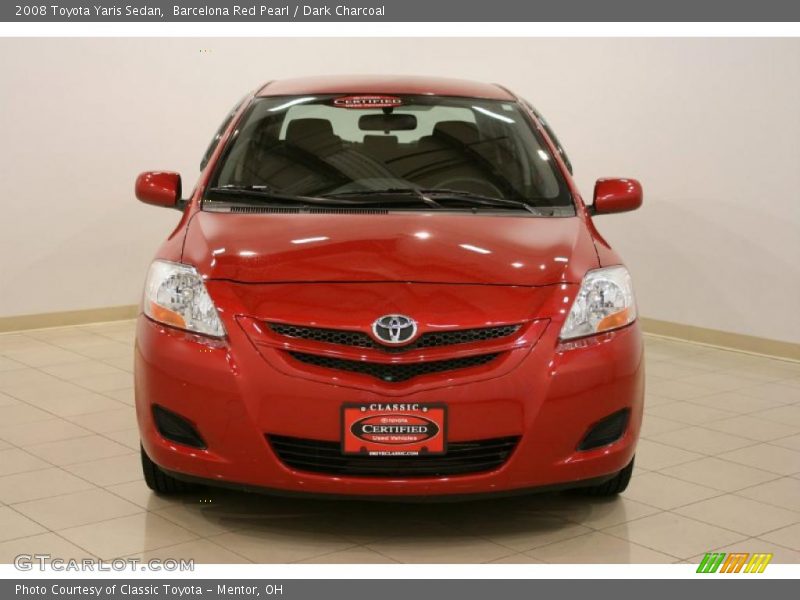 Barcelona Red Pearl / Dark Charcoal 2008 Toyota Yaris Sedan