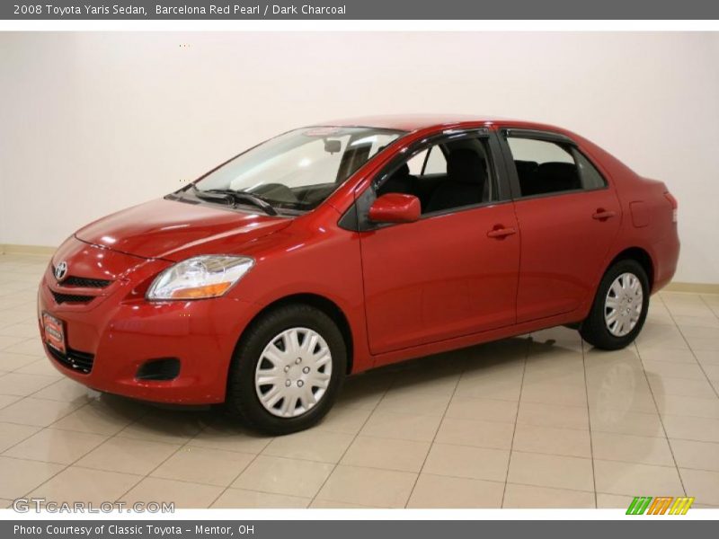 Barcelona Red Pearl / Dark Charcoal 2008 Toyota Yaris Sedan