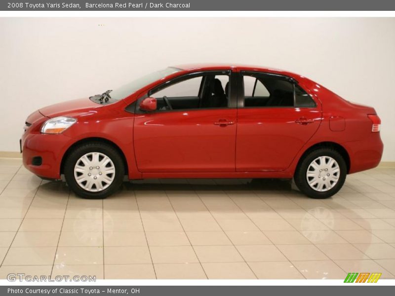 Barcelona Red Pearl / Dark Charcoal 2008 Toyota Yaris Sedan