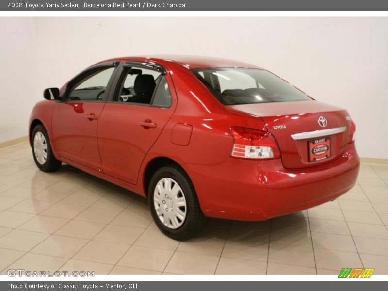 Barcelona Red Pearl / Dark Charcoal 2008 Toyota Yaris Sedan