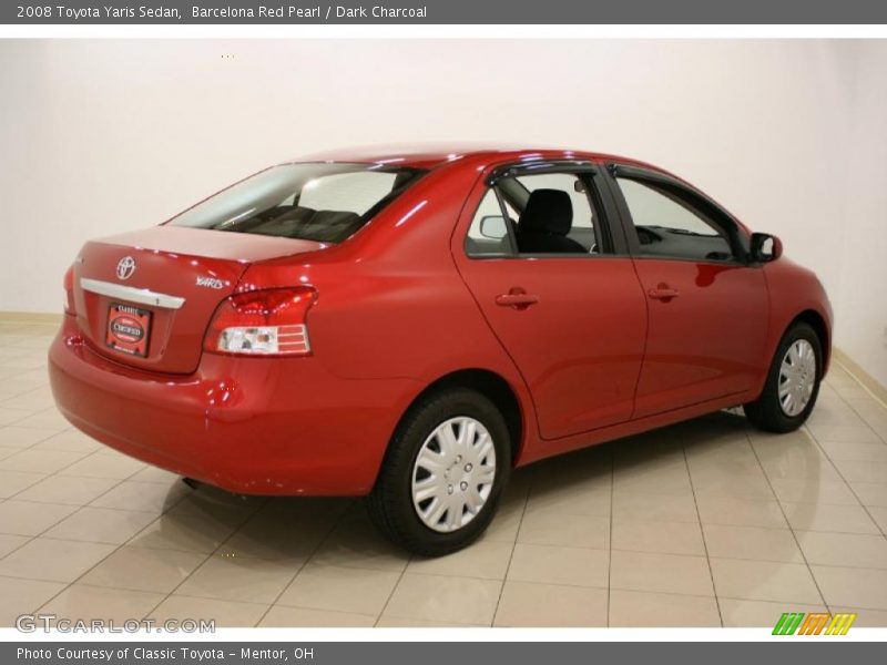 Barcelona Red Pearl / Dark Charcoal 2008 Toyota Yaris Sedan