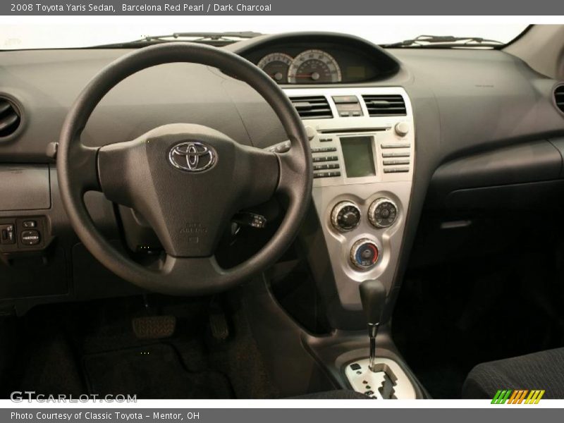 Barcelona Red Pearl / Dark Charcoal 2008 Toyota Yaris Sedan