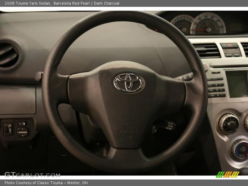 Barcelona Red Pearl / Dark Charcoal 2008 Toyota Yaris Sedan