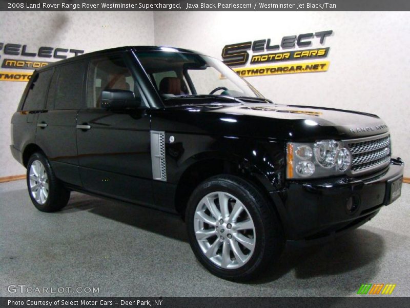 Java Black Pearlescent / Westminster Jet Black/Tan 2008 Land Rover Range Rover Westminster Supercharged