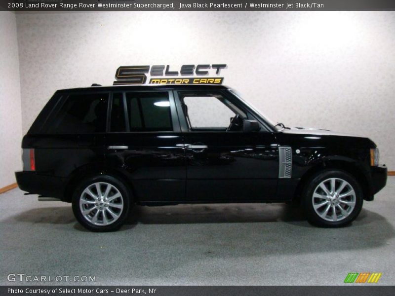 Java Black Pearlescent / Westminster Jet Black/Tan 2008 Land Rover Range Rover Westminster Supercharged