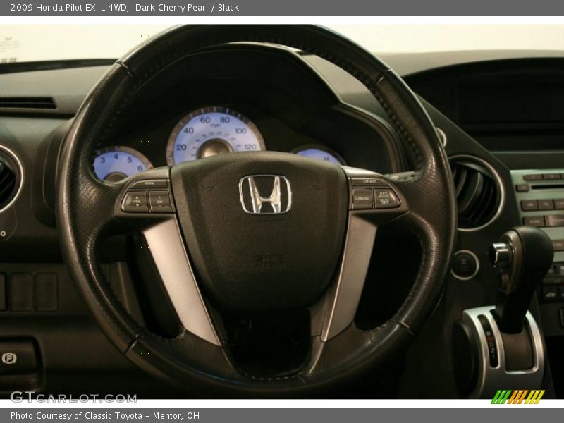 Dark Cherry Pearl / Black 2009 Honda Pilot EX-L 4WD