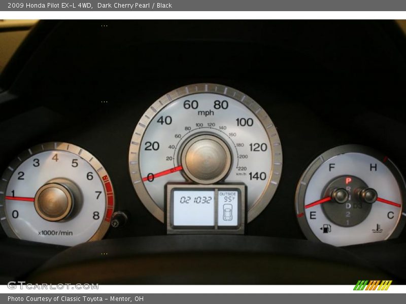 Dark Cherry Pearl / Black 2009 Honda Pilot EX-L 4WD