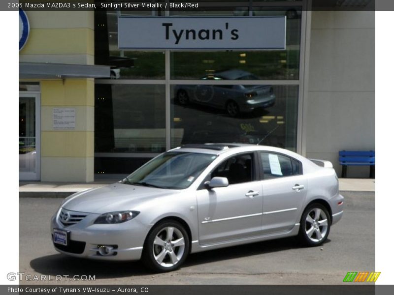 Sunlight Silver Metallic / Black/Red 2005 Mazda MAZDA3 s Sedan