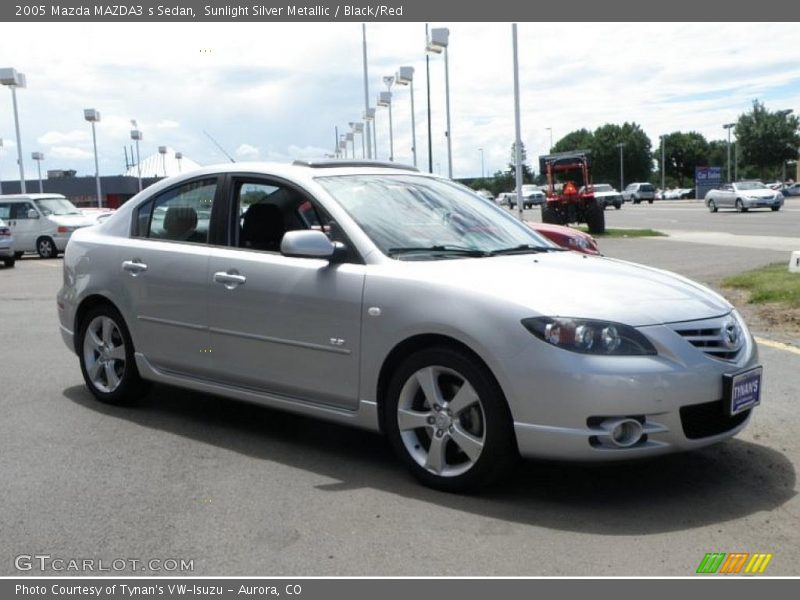 Sunlight Silver Metallic / Black/Red 2005 Mazda MAZDA3 s Sedan