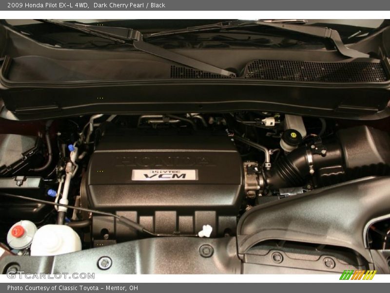 Dark Cherry Pearl / Black 2009 Honda Pilot EX-L 4WD