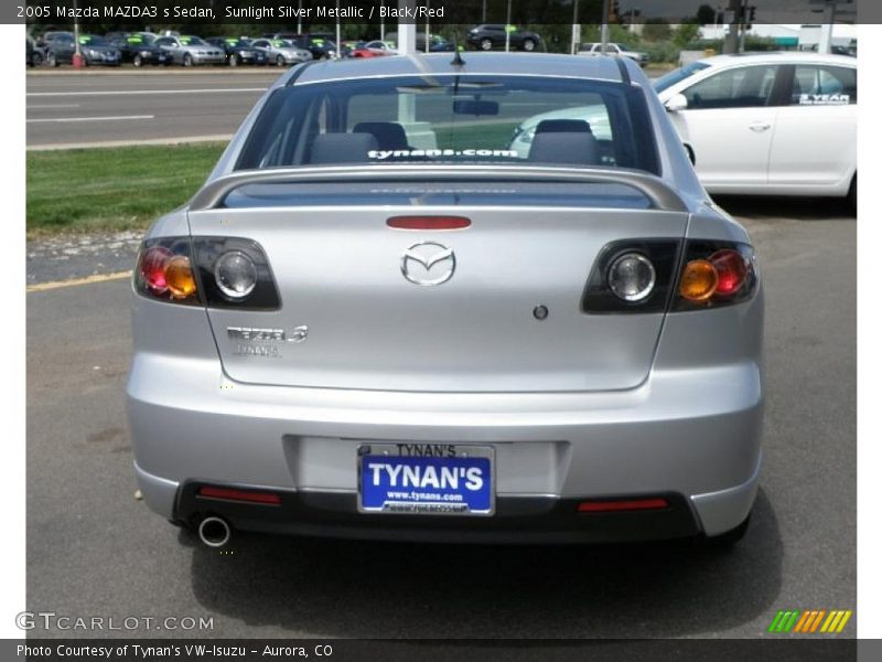 Sunlight Silver Metallic / Black/Red 2005 Mazda MAZDA3 s Sedan