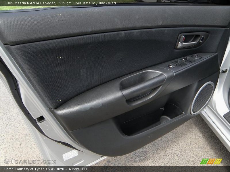 Sunlight Silver Metallic / Black/Red 2005 Mazda MAZDA3 s Sedan