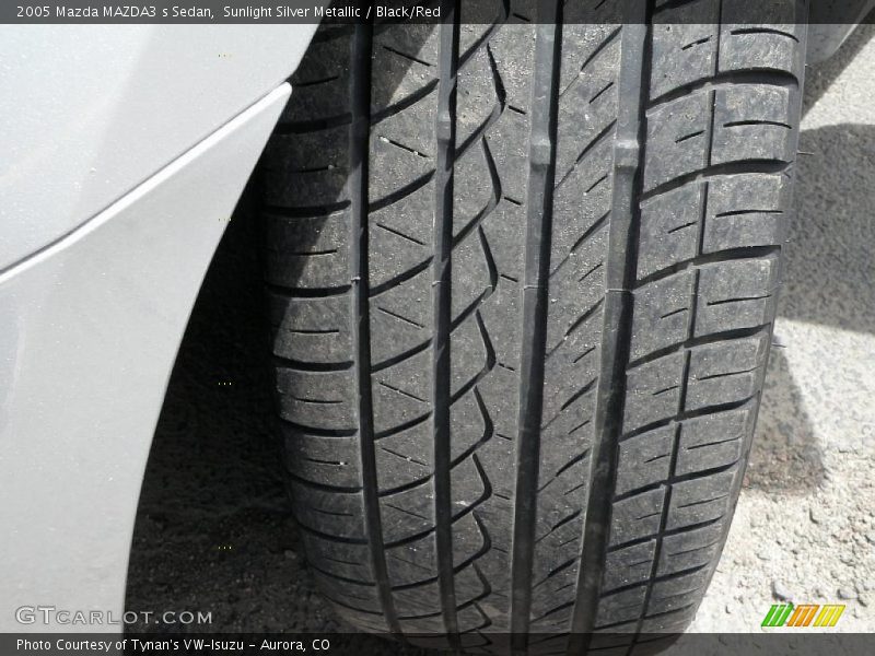 Sunlight Silver Metallic / Black/Red 2005 Mazda MAZDA3 s Sedan