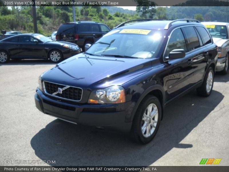 Magic Blue Metallic / Taupe/Light Taupe 2005 Volvo XC90 T6 AWD