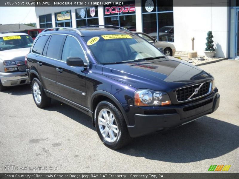 Magic Blue Metallic / Taupe/Light Taupe 2005 Volvo XC90 T6 AWD
