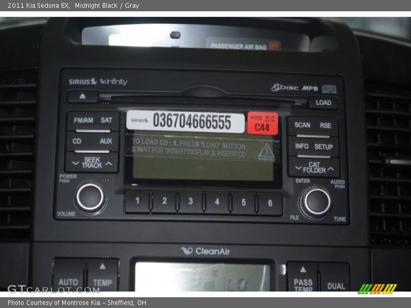 Midnight Black / Gray 2011 Kia Sedona EX