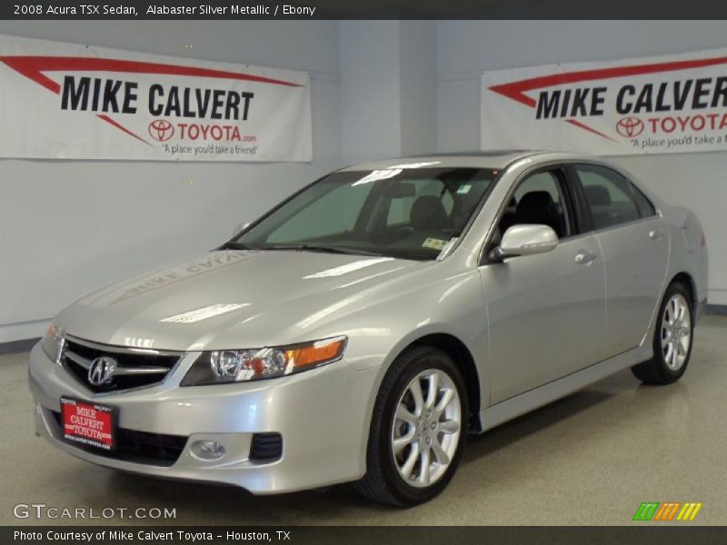 Alabaster Silver Metallic / Ebony 2008 Acura TSX Sedan